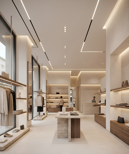 LED lighting for retail spaces