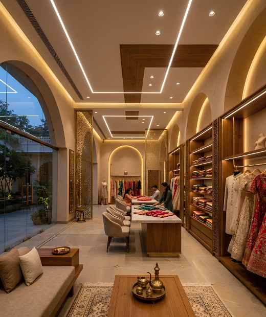 LED lighting for showrooms